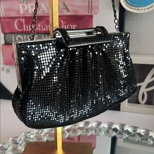Vintage Elegant Black Sequin Clutch or handbag